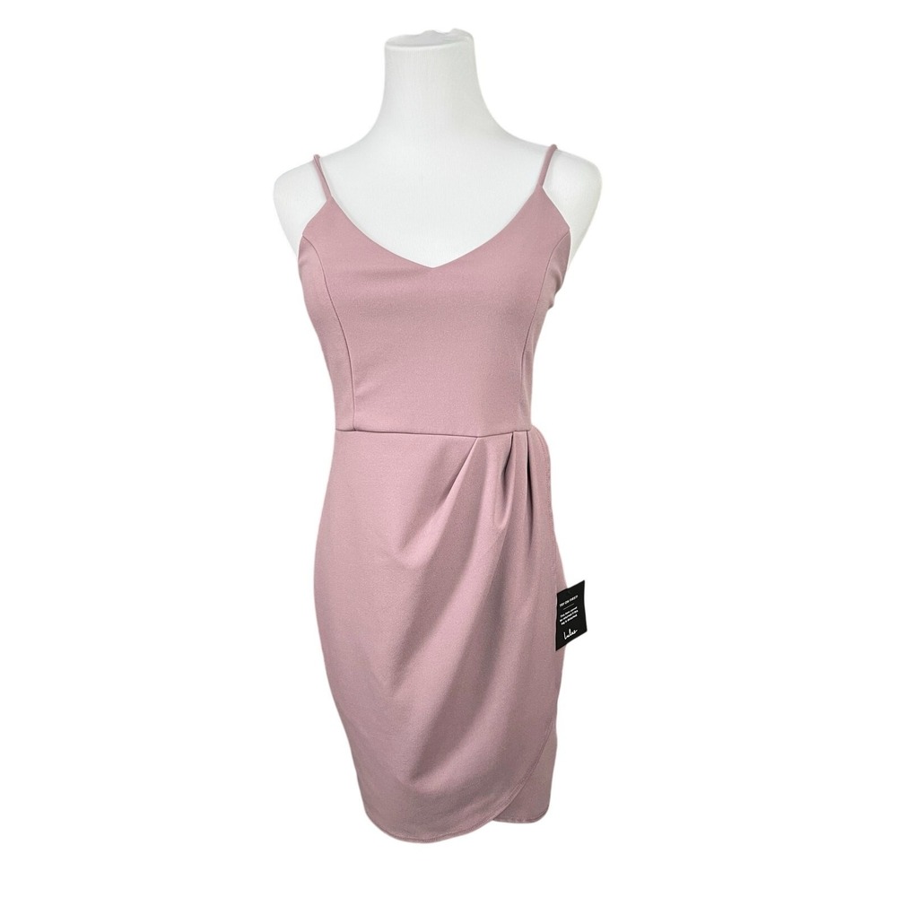 Lulu's Forever My Girl Mini Dress Pink MEDIUM Tulip Skirt Pastel Sleeveless Chic